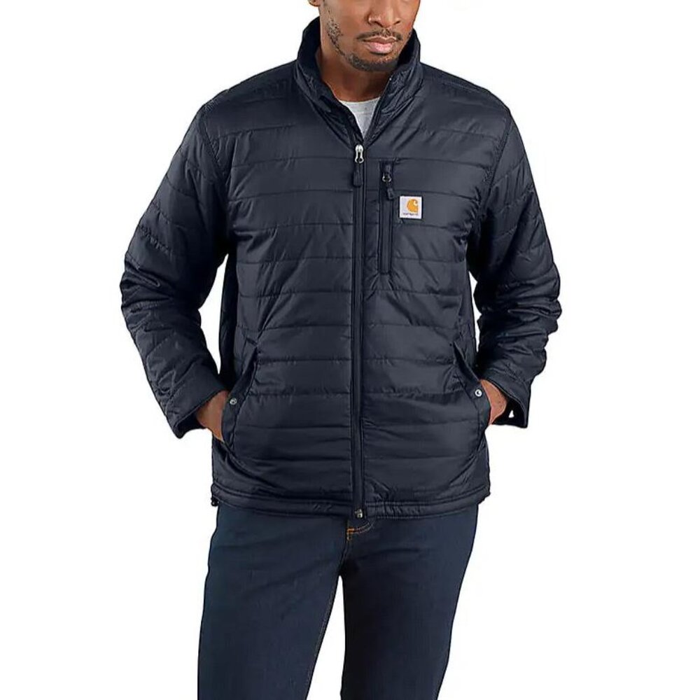 CARHARTT Men's Rain Defender Insulated Jacket Relaxed Fit Size 2XL In Navy